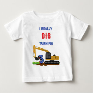 Barn jag verkligen gillar fyller 3 Grävmaskin T Shirt