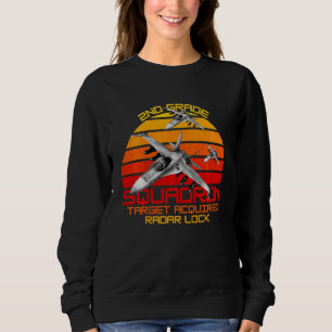 Barn Jetjaktplan skvadron Retro solnedgång 2:a kla T Shirt