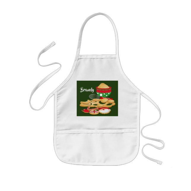 Barn Jul-bakplattan, lägg till namn Barnförkläde (Framsidan)