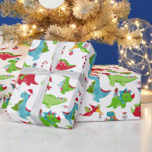 Barn Jul Dinosaurer Presentpapper