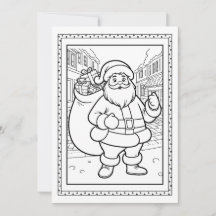 Barn Jul Färgning Jul Platt Notkort