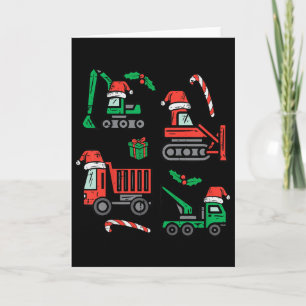 Barn Jul Konstruktion Fordon Lastbil Xmas Bo Kort