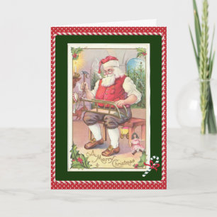 Barn julkort, Vintage jultomte Helgkort
