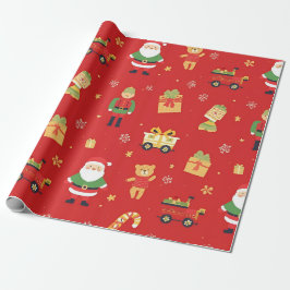Barn Jultomten och Leksak 30 tum vid 6 fot Presentpapper