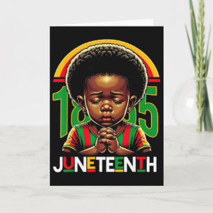 Barn Juneteenth Prince 1865 Svarta historiemånaden Kort