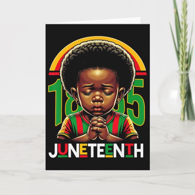 Barn Juneteenth Prince 1865 Svarta historiemånaden Kort (Framsida)