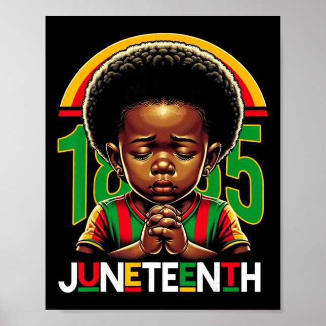 Barn Juneteenth Prince 1865 Svarta historiemånaden Poster (Framsidan)