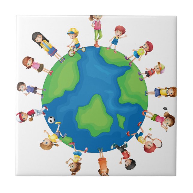 Barn Kakelplatta (Framsidan)