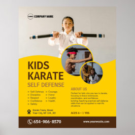 Barn Karate Class Anpassningsbar Poster