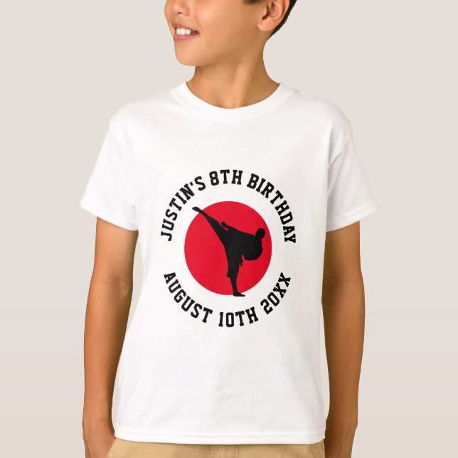 Barn karate t shirt for martial artits Birthday (Framsida)
