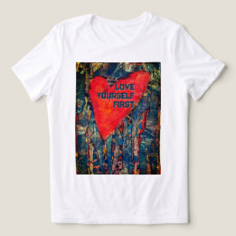 Barn "Kärlek Yourself First" Mosaic Heart t-shirt