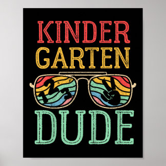 Barn Kindergarten är första dagen i Kindergar Poster