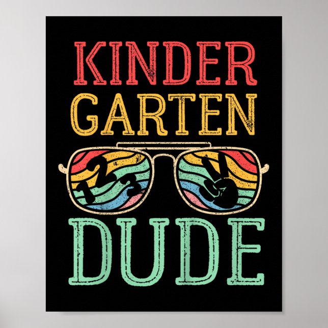 Barn Kindergarten är första dagen i Kindergar Poster (Framsidan)