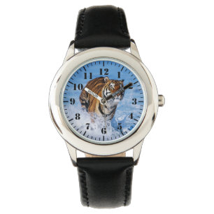 Barn Klassisk klocka/Vilda djur Tiger Armbandsur