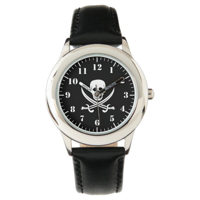 Barn Klassisk Watch-Pirat Skalle Armbandsur (Framsida)