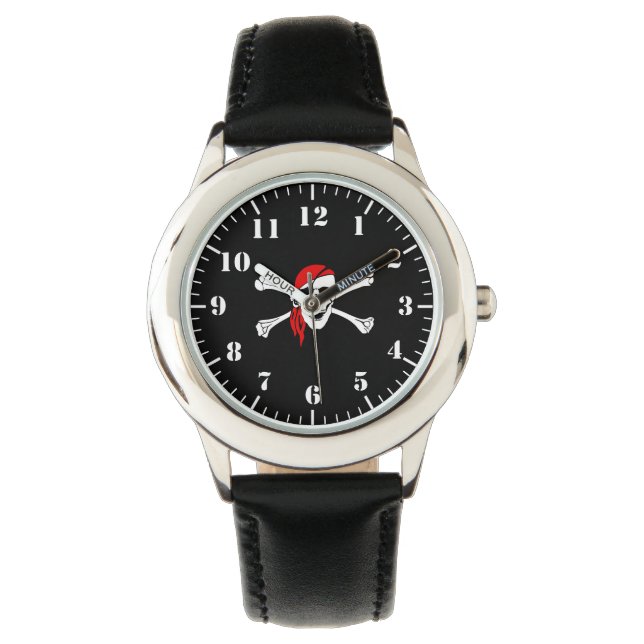 Barn Klassisk Watch-Pirat Skalle Armbandsur (Framsida)