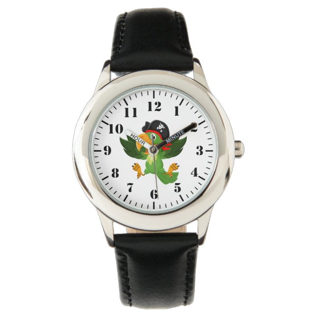 Barn Klassiskt Ur-Piratpapegoja Armbandsur (Framsida)