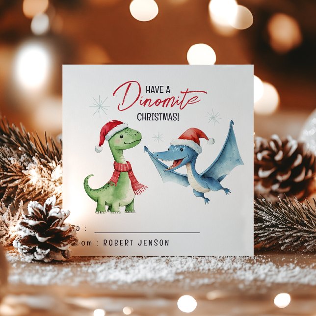Barn Klassrum Dinosaurie Jul Holiday Julkort (Skapare uppladdad)