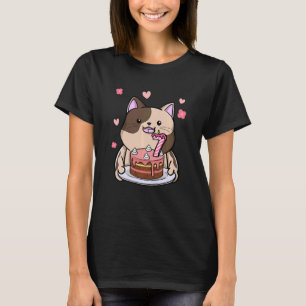 Barn Knubbig Katt som födelsedag i 7:e år B T Shirt