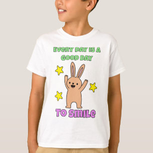Barn Konst Varje Dag Är En Bra Dag Att Le Bunny T Shirt