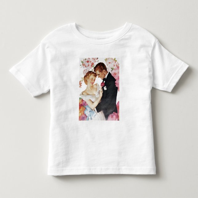 Barn kopplar ihop i formell bära tee shirt (Framsida)
