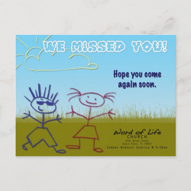 Barn-kyrka-vykort Vykort (Framsida)