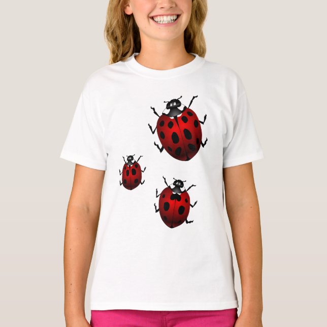 Barn Ladybug T-shirts Children's Ladybug Shirts (Framsida)
