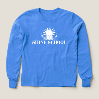barn långärmad vit logotyp t shirt