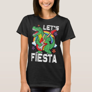Barn Låt oss Fiesta Dino Trex Söt Småpojkar Cinco T Shirt