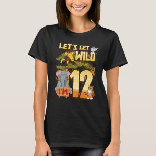Barn Låt oss Vild 12 Safari Animal Zoo Animal. T Shirt