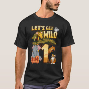 Barn Låt oss Vild 1 Safari Animal Zoo Animal. T Shirt
