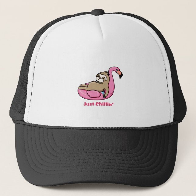 BARN" - Lazy Sloth & Rosa Flamingo Keps (Framsida)