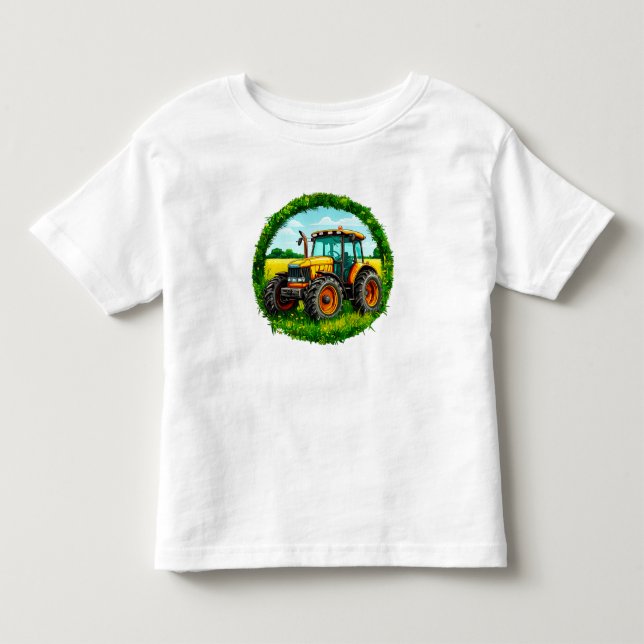 Barn leksaks traktor t shirt (Framsida)