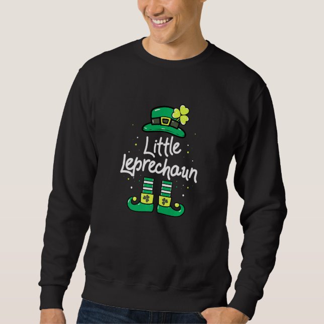 Barn Leprechaun för flickor Boys St Patricks Lång Ärmad Tröja (Framsida)