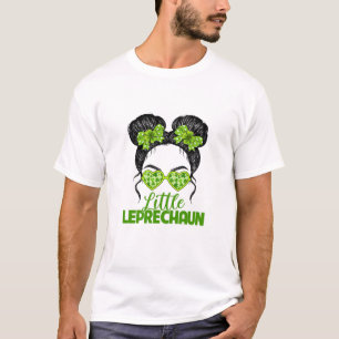 Barn Leprechaun med Bow Messy Bun Girls St. T Shirt