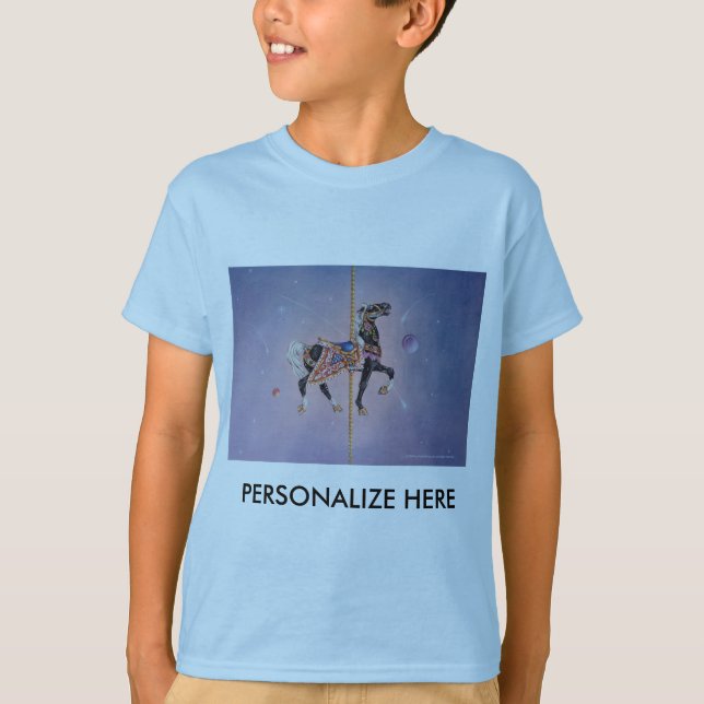 Barn Light Tees - Petaluma Carousel Horse 2 T Shirt (Framsida)