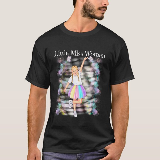 Barn, lilla miss Woman Internationell, kvinnodag H T Shirt (Framsida)