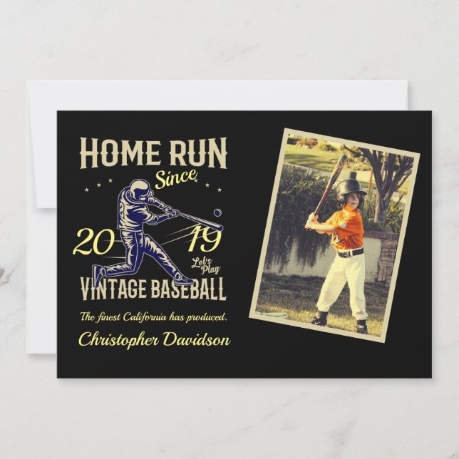 Barn Little League Baseball Birthday-inbjudan Inbjudningar (Framsida)