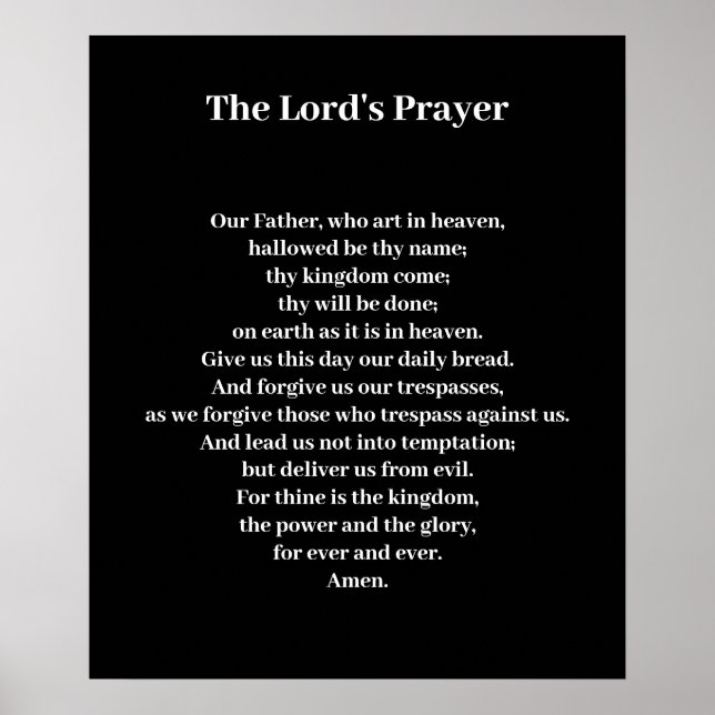Barn Lord's Prayer Poster (Framsidan)