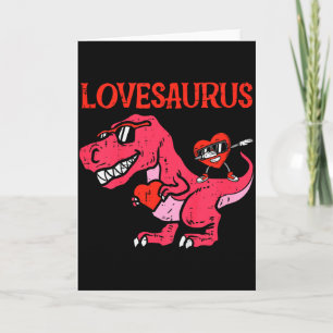 Barn Lovesaurus Dino Trex Dab Hjärta Småpojkar V Kort