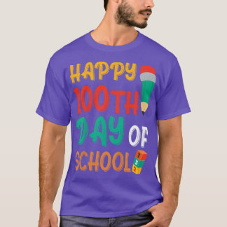 Barn Lycklig 100 skoldag 100 dagar Kindergart T Shirt