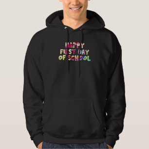 Barn Lycklig första skollärardagen tillbaka till S Hoodie