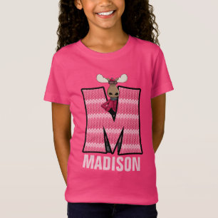 Barn ’M’ Monogrammed Rosa Sticka Moose T-shirt