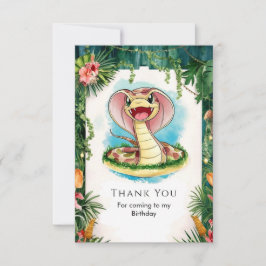 Barn Magisk Orm Födelsedag Tack Kort