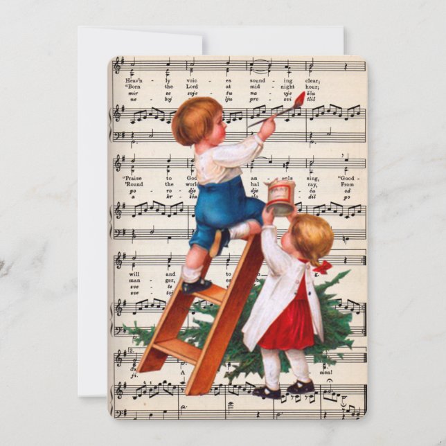 Barn målning julkort (Framsida)