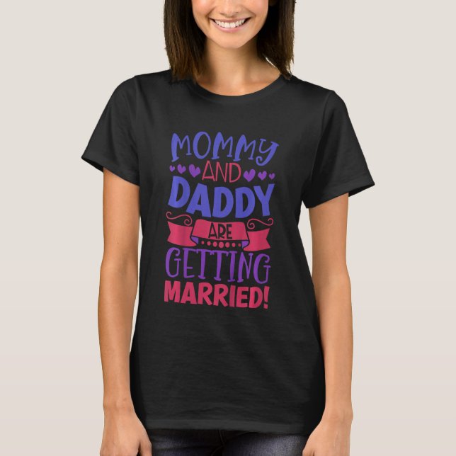Barn Mamma och pappa är gifta sig T Shirt (Framsida)