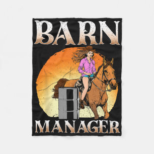 Barn Manager I Equestrian Pony Horse Fläkt Fleecefilt