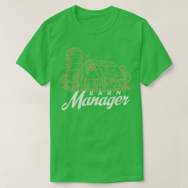 Barn Manager-teckning för en jordbrukare T Shirt (Design framsida)