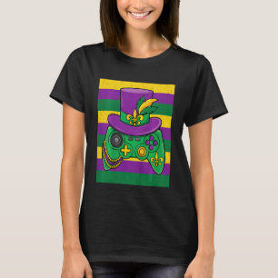Barn Mardi Gras Rand Video Game Spelare Spelande T Shirt