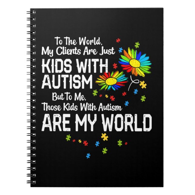 Barn med autism är min BCBA RBT ABA Therapi Anteckningsbok (Framsidan)